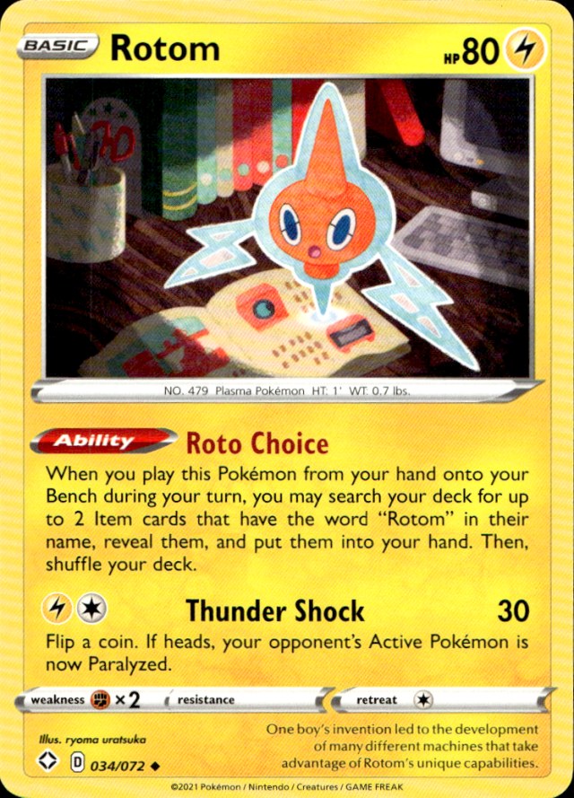 Scanned front of Rotom