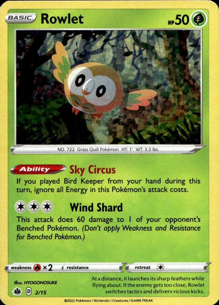 Scanned front of Rowlet