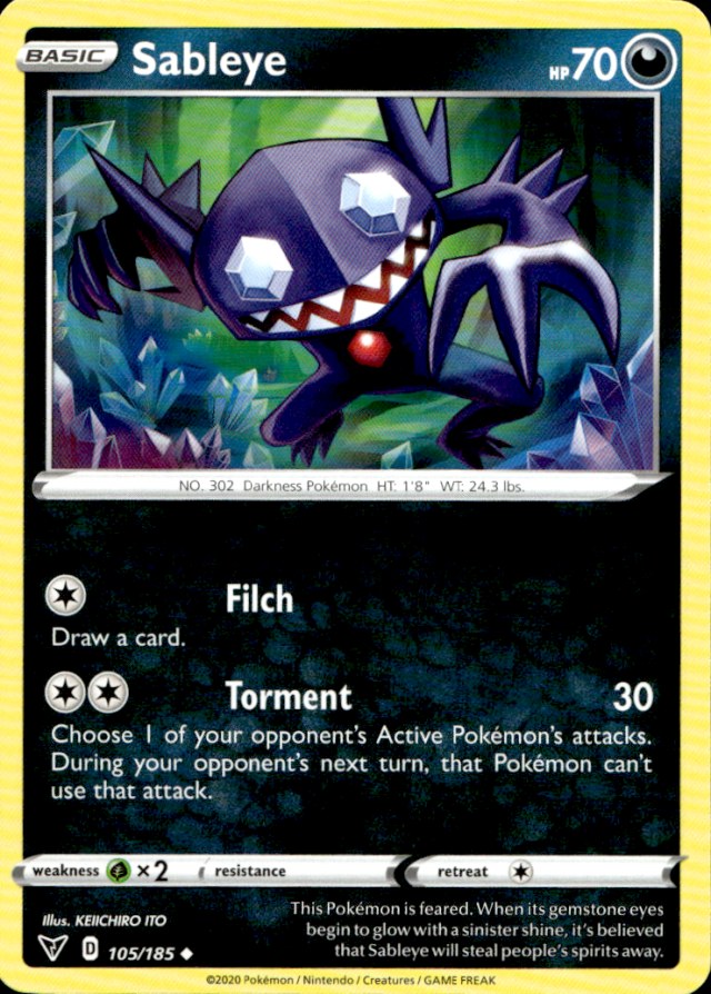 Scanned front of Sableye