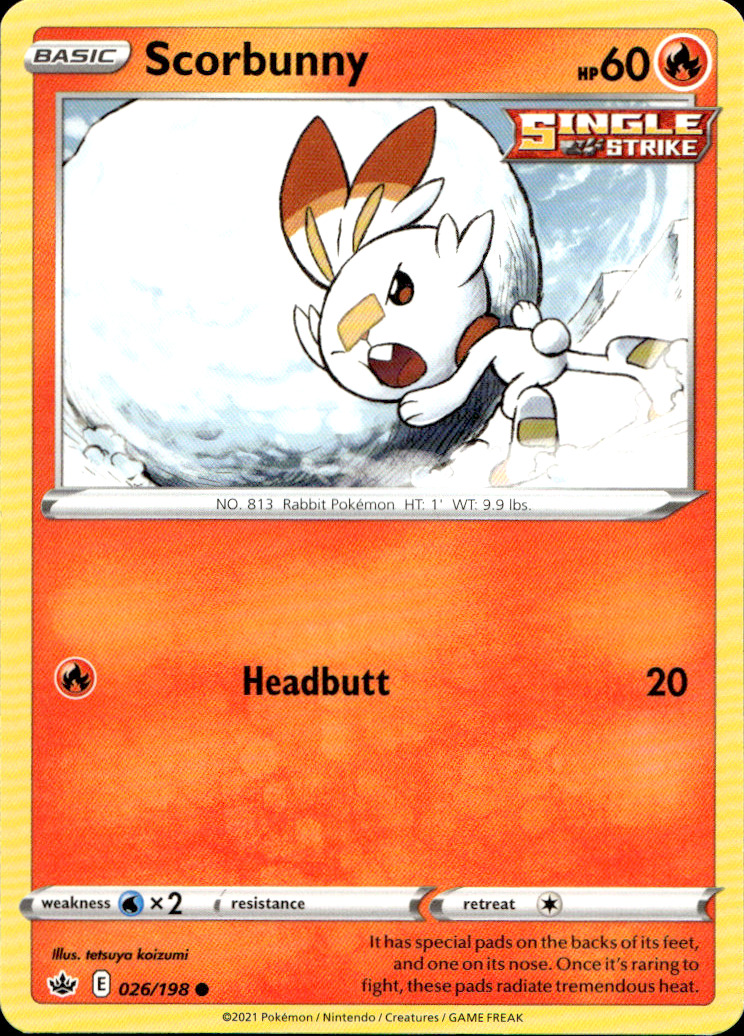 Scanned front of Scorbunny
