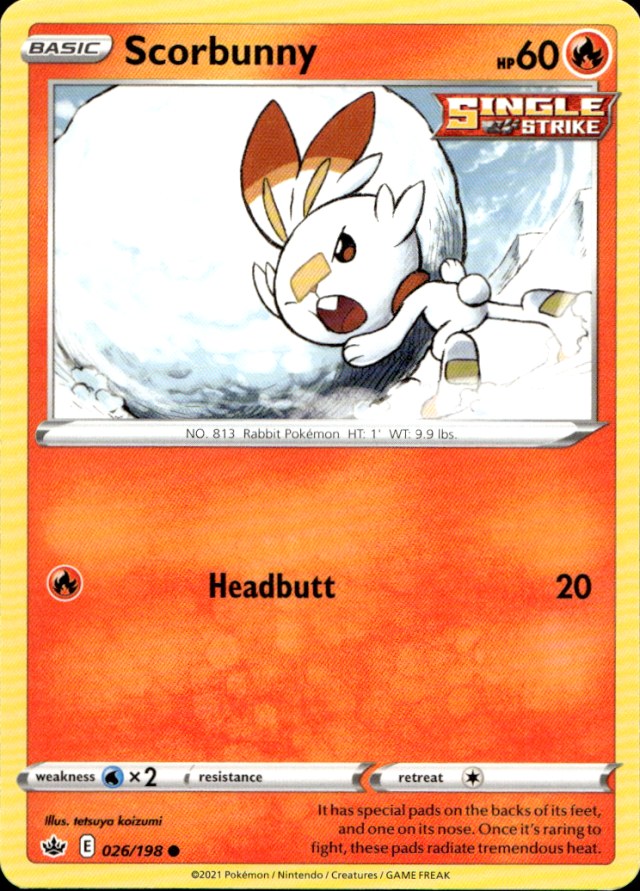Scanned front of Scorbunny