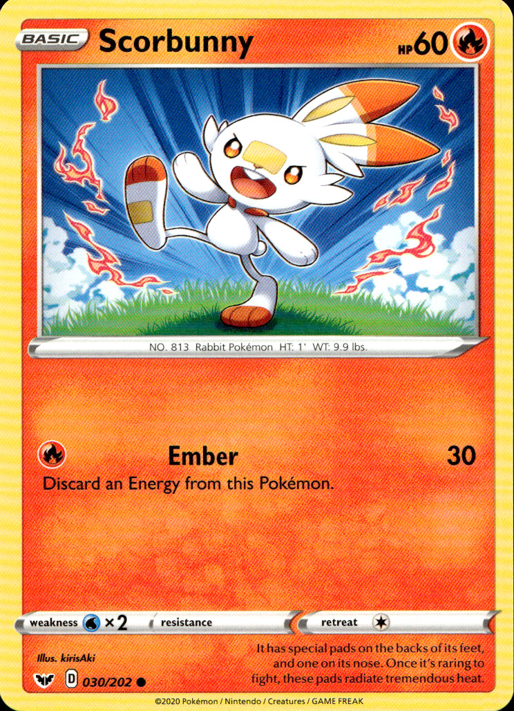 Scanned front of Scorbunny