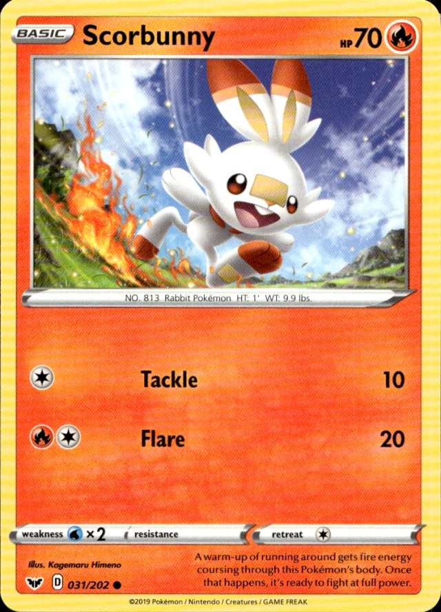 Scanned front of Scorbunny