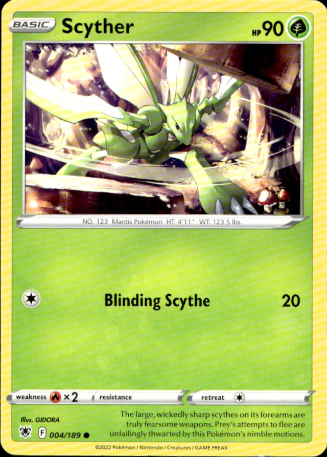 Scanned front of Scyther