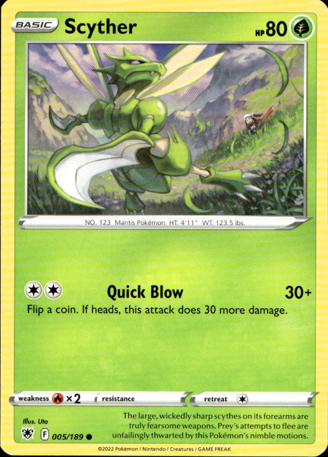 Scanned front of Scyther
