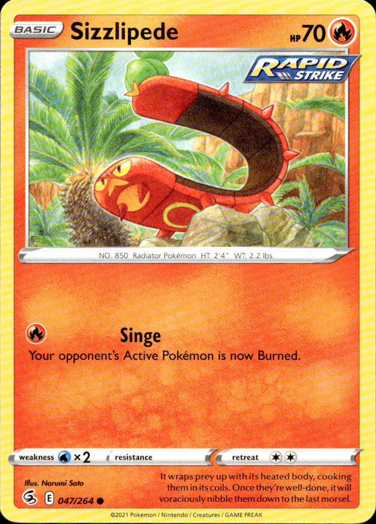 Scanned front of Sizzlipede