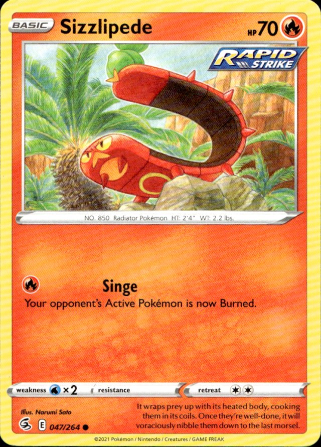 Scanned front of Sizzlipede