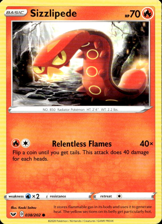Scanned front of Sizzlipede