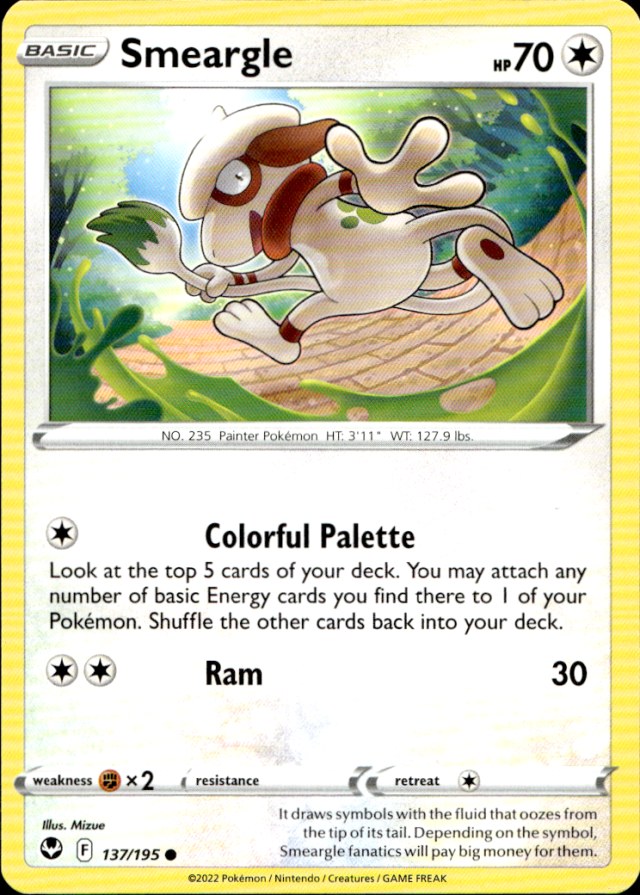 Scanned front of Smeargle