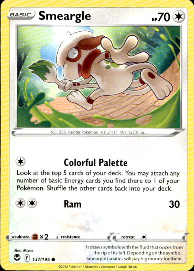 Scanned front of Smeargle