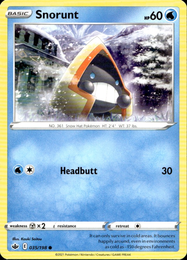 Scanned front of Snorunt