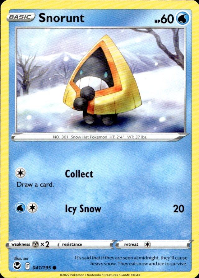 Scanned front of Snorunt