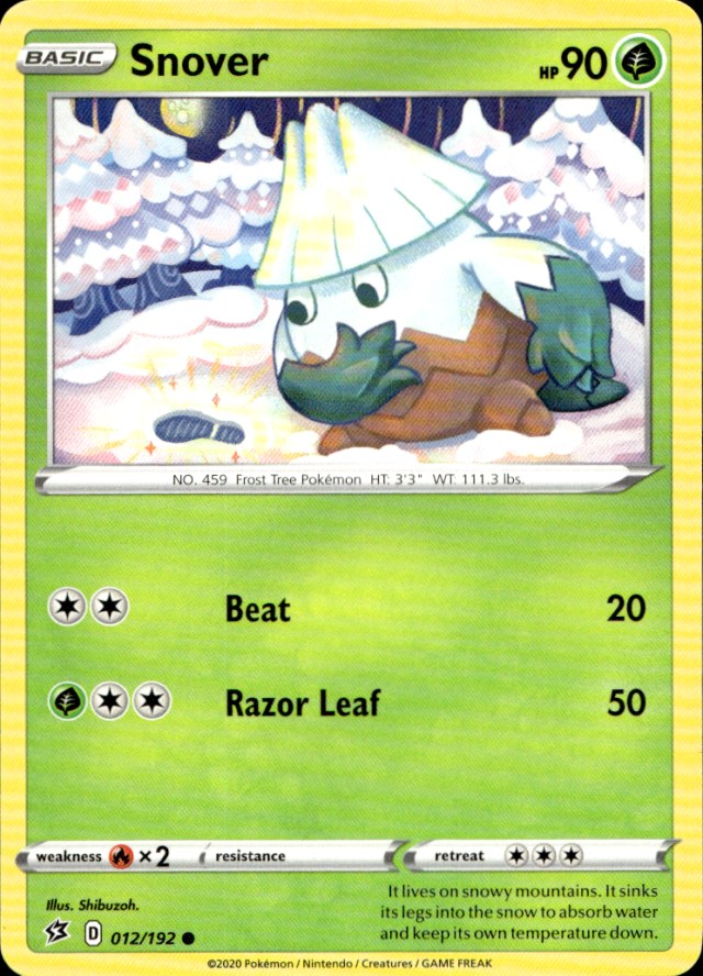 Scanned front of Snover