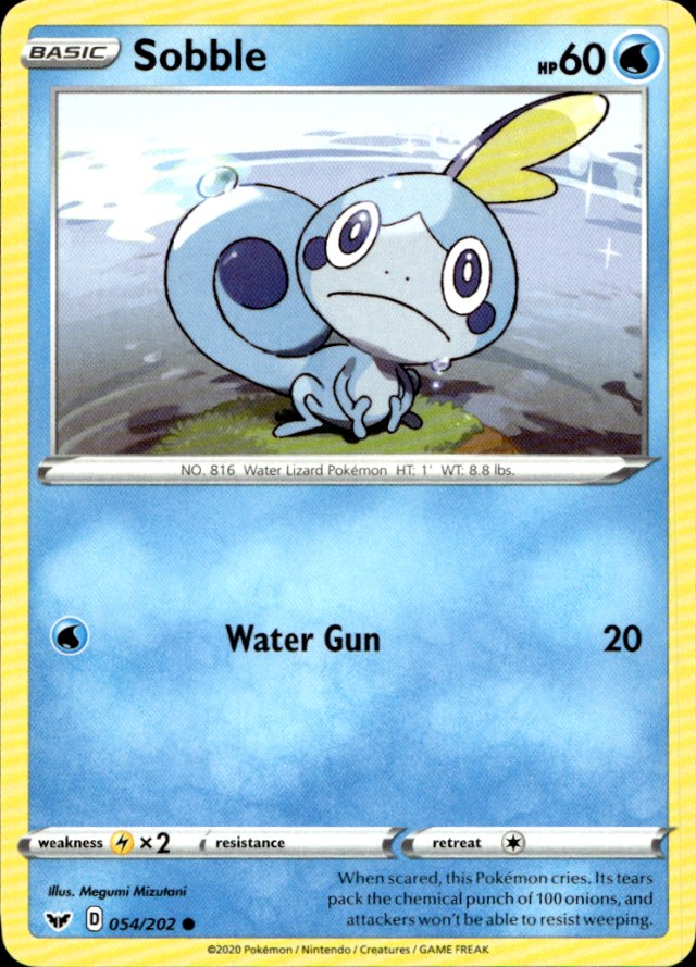 Scanned front of Sobble