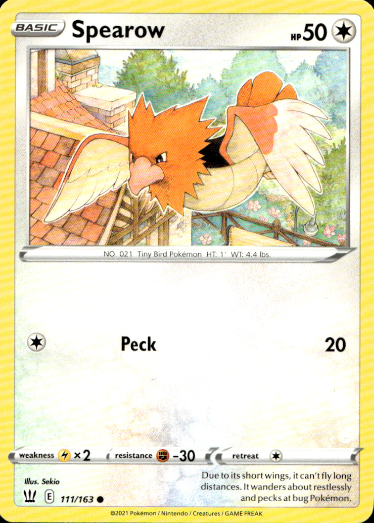 Scanned front of Spearow