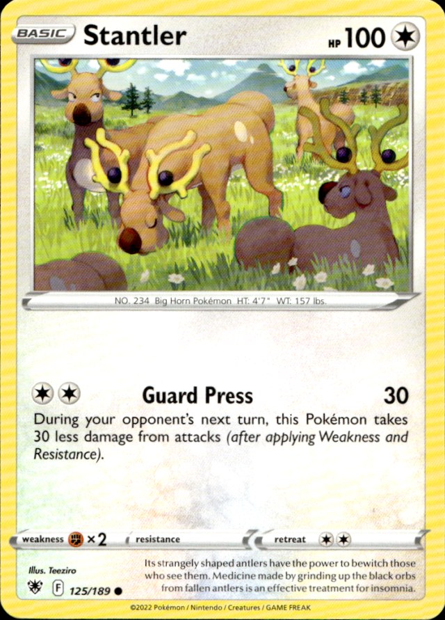 Scanned front of Stantler