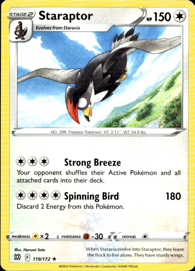 Scanned front of Staraptor