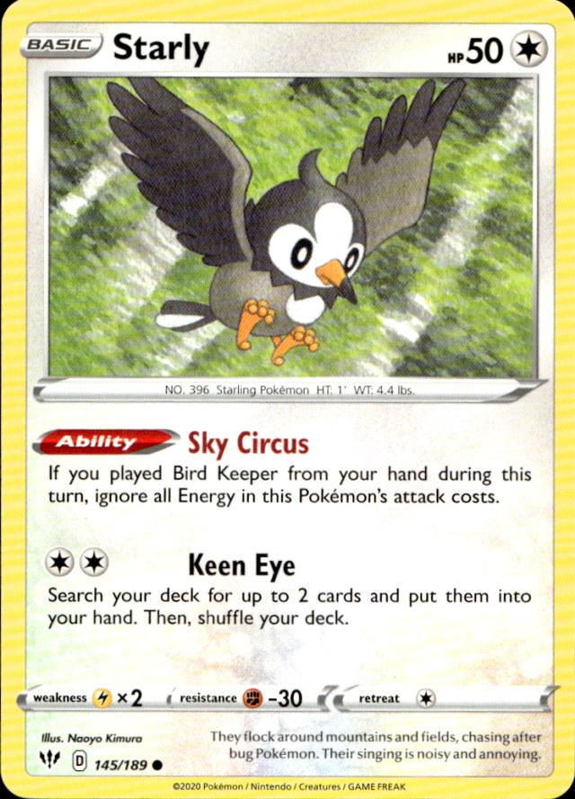 Scanned front of Starly
