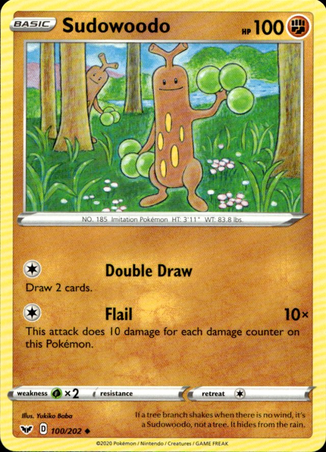 Scanned front of Sudowoodo