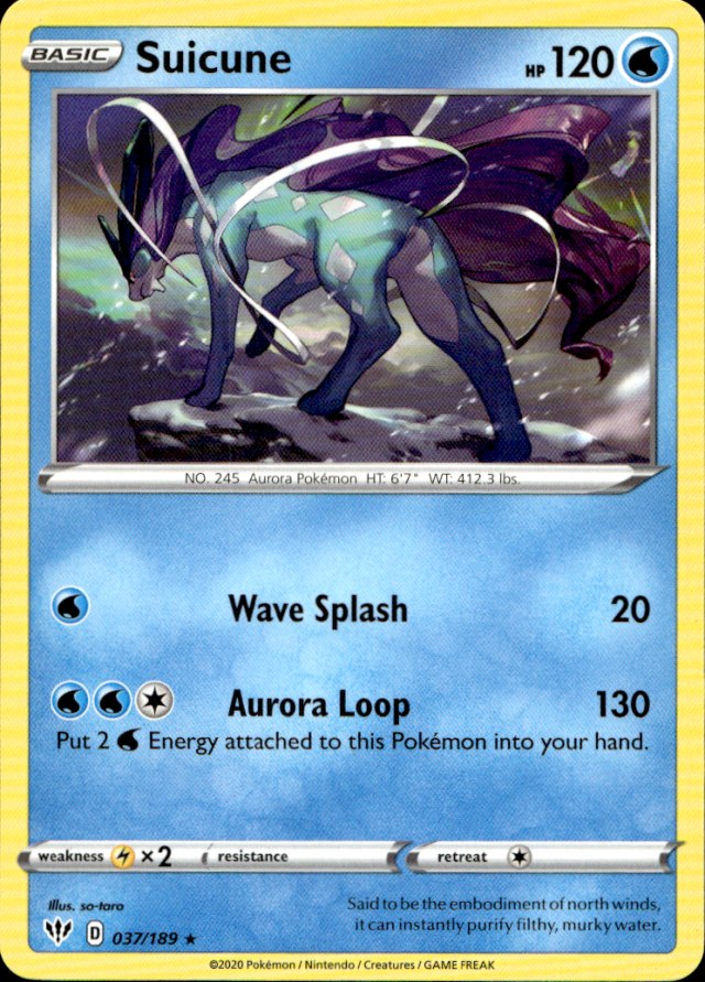 Scanned front of Suicune