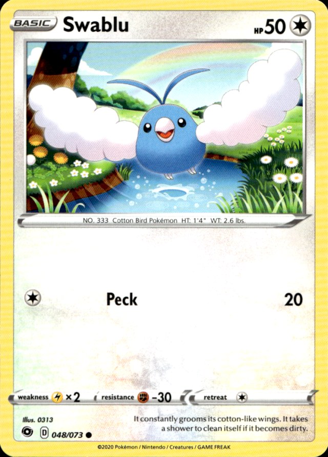 Scanned front of Swablu