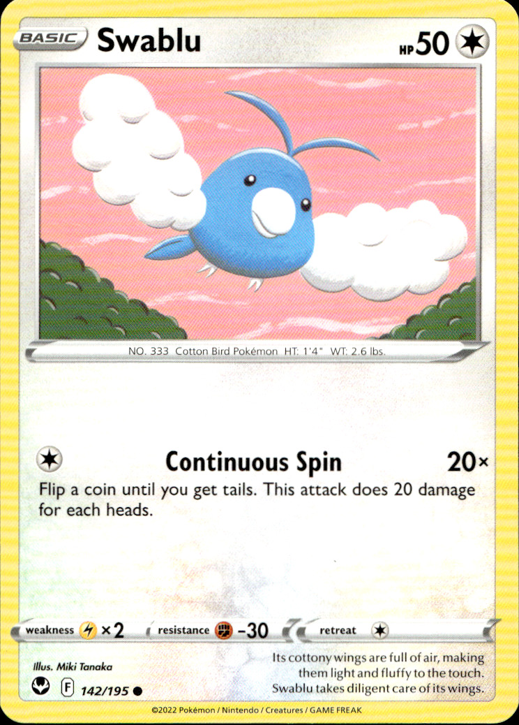 Scanned front of Swablu