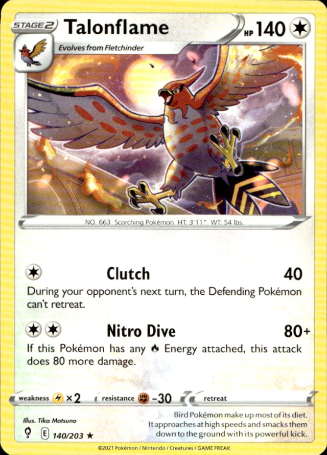 Scanned front of Talonflame