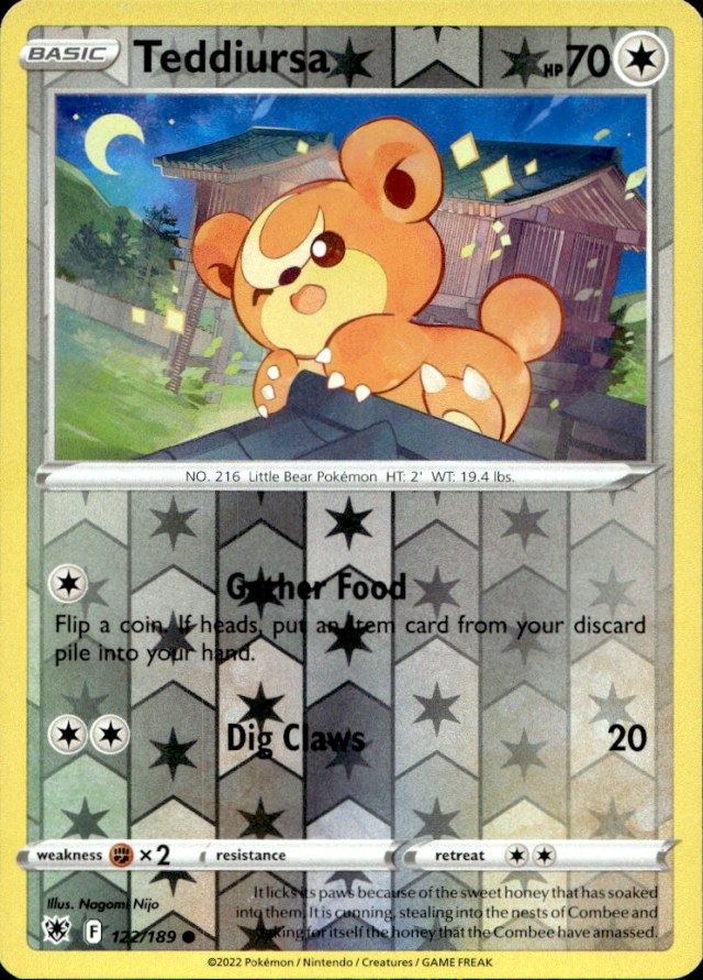 Scanned front of Teddiursa