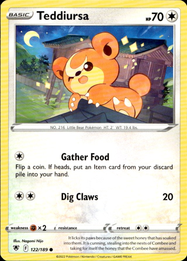Scanned front of Teddiursa