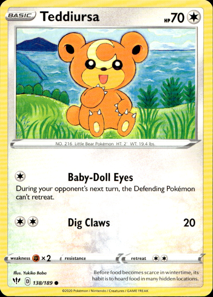 Scanned front of Teddiursa