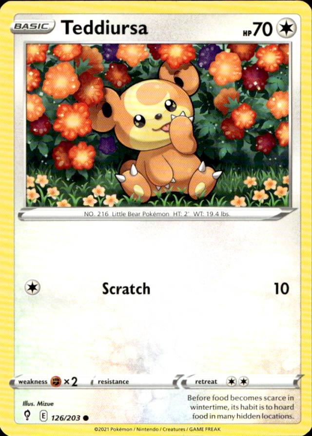 Scanned front of Teddiursa