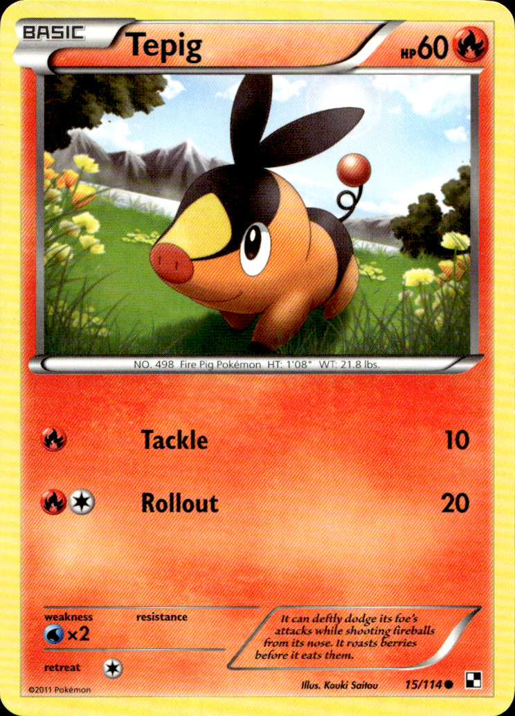 Scanned front of Tepig