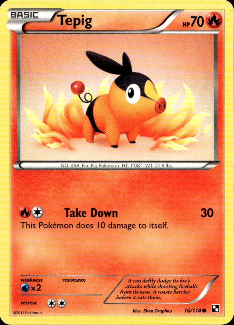 Scanned front of Tepig