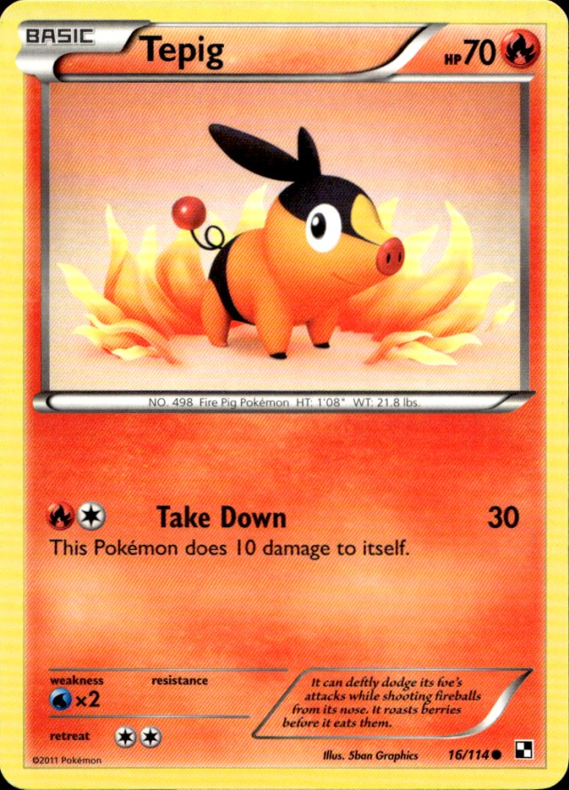 Scanned front of Tepig