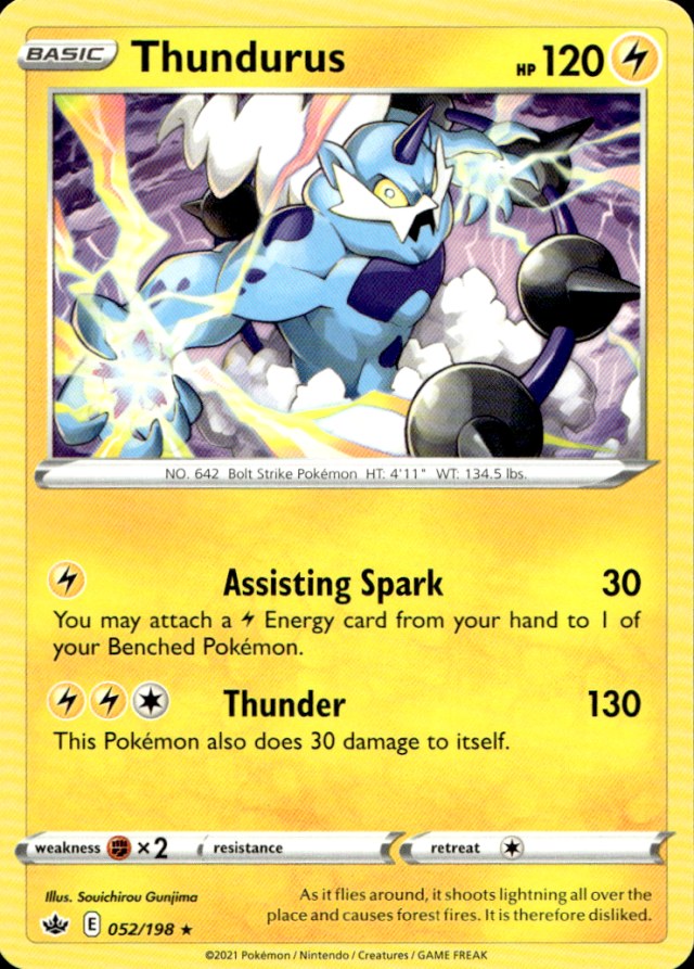 Scanned front of Thundurus