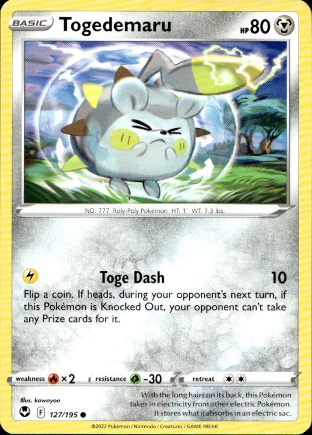 Scanned front of Togedemaru