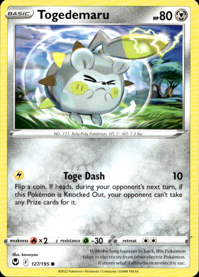 Scanned front of Togedemaru