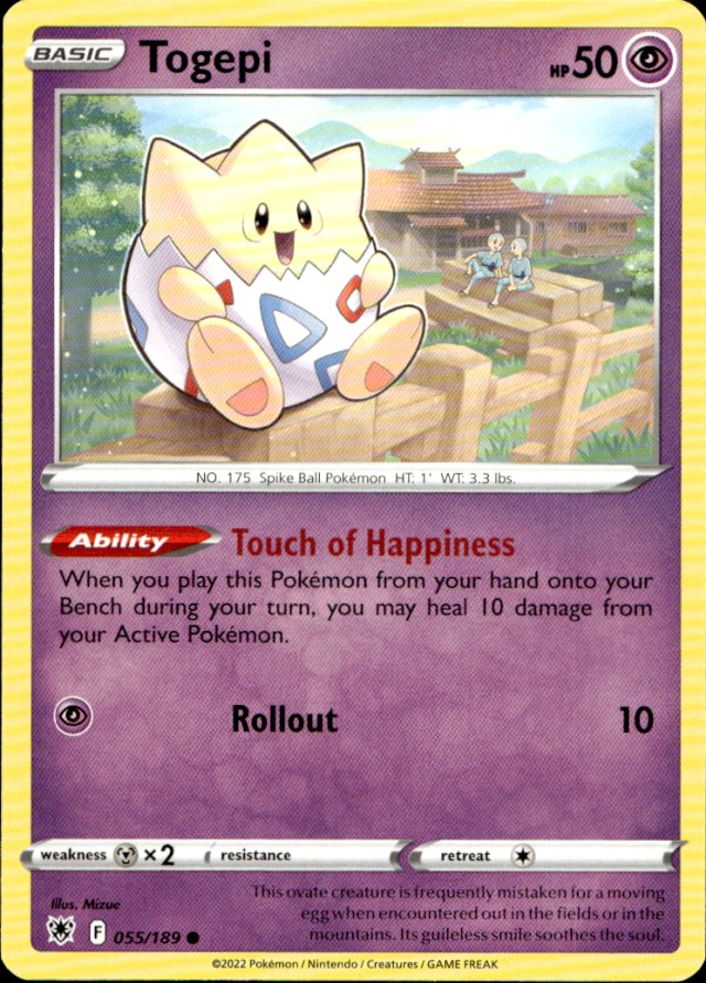 Scanned front of Togepi