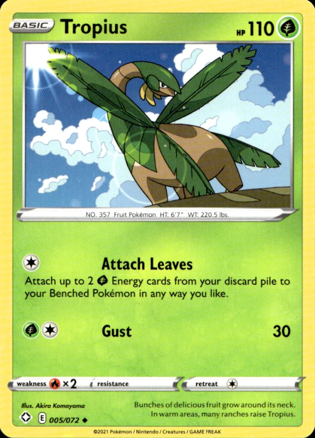 Scanned front of Tropius