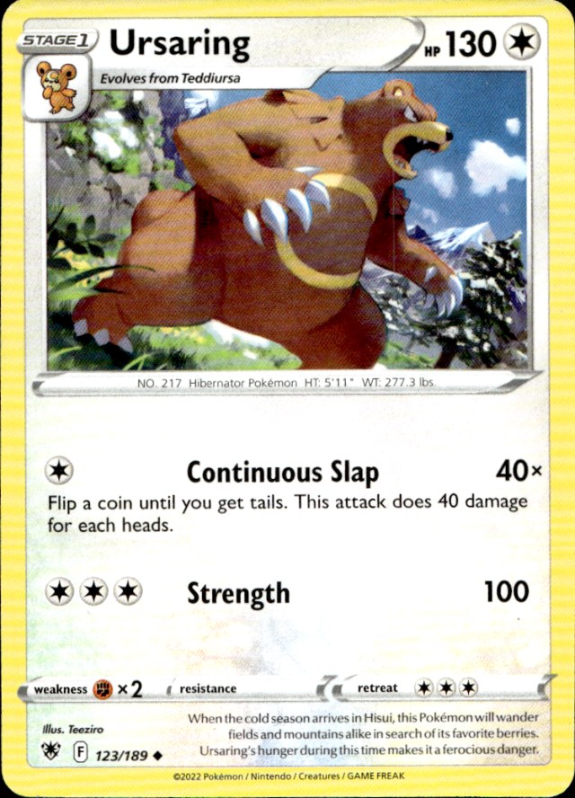 Scanned front of Ursaring