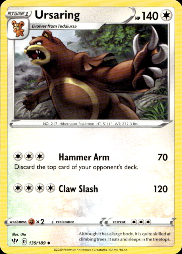 Scanned front of Ursaring