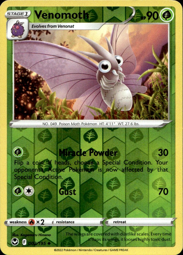 Scanned front of Venomoth