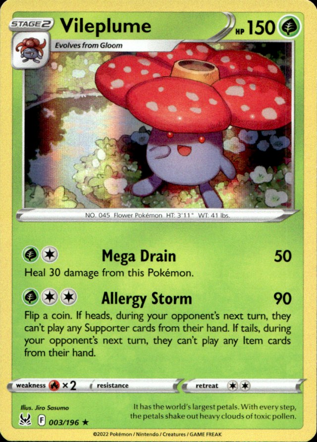 Scanned front of Vileplume