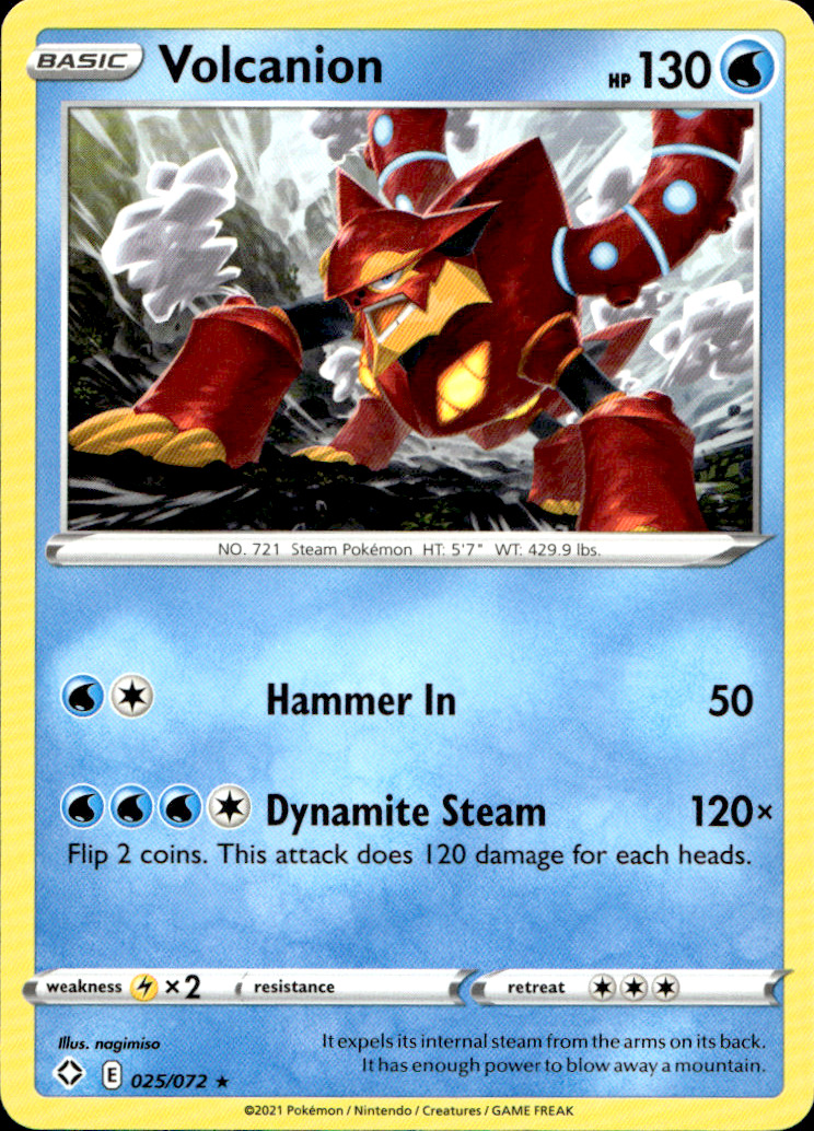 Scanned front of Volcanion