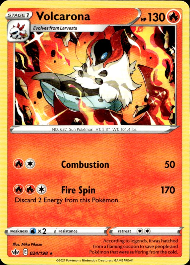 Scanned front of Volcarona