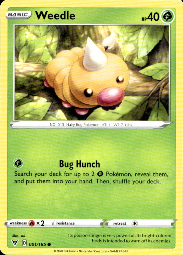 Scanned front of Weedle