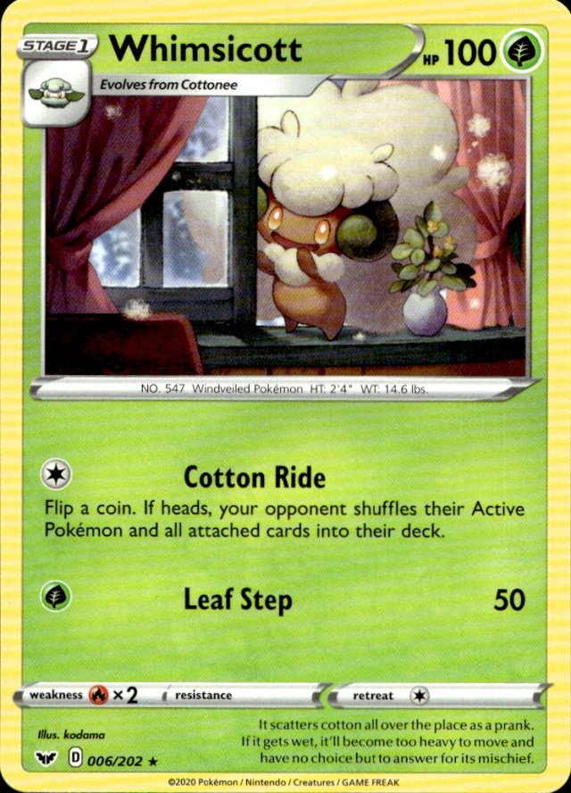 Scanned front of Whimsicott
