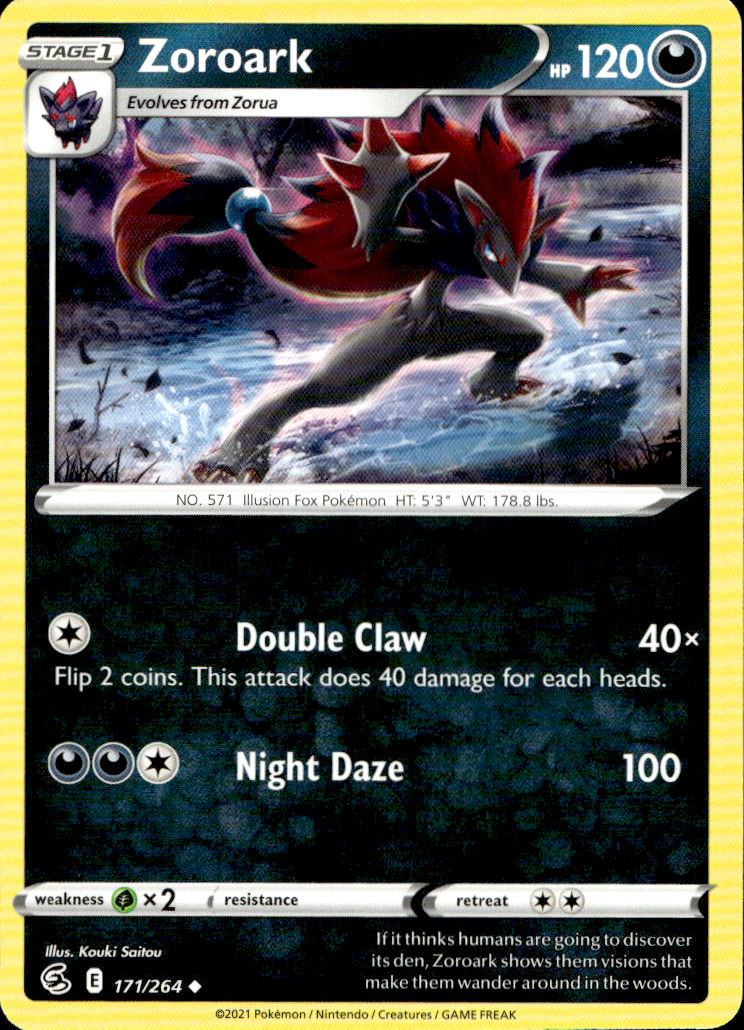 Scanned front of Zoroark