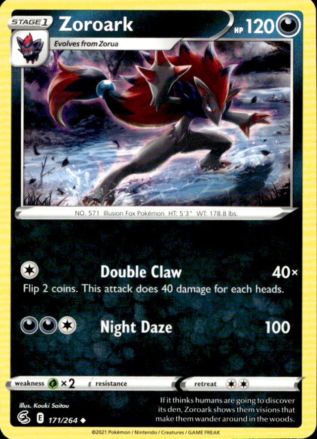 Scanned front of Zoroark