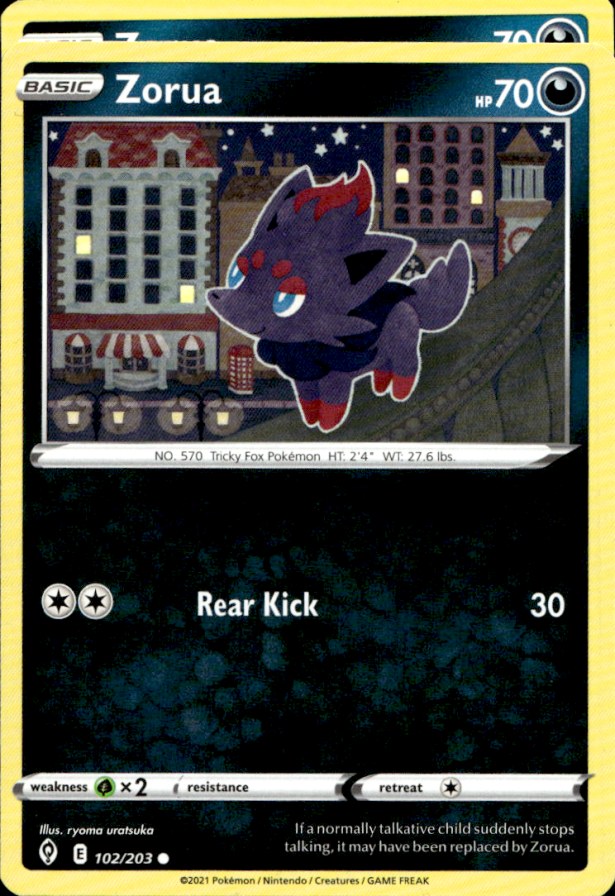 Scanned front of Zorua